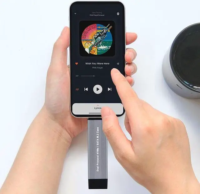 Alt view image 7 of 7 - Weastlinks Dual Protocol M2 SSD Case USB3.0/Type-C to M.2 NVME SATA SSD Enclosure Adapter 10Gb USB3.1 Gen2 USB C External SSD Box