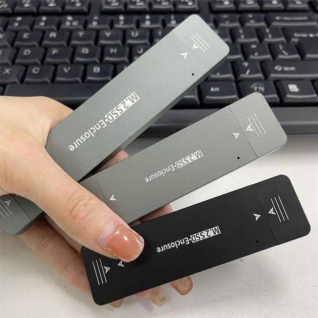 Alt view image 7 of 7 - Weastlinks Dual Protocol External USB3.1 Type-A Type-C M2 SATA NVME Enclosure NGFF M.2 to USB 3.1 SSD Adapter Adaptor RTL9210B Silver