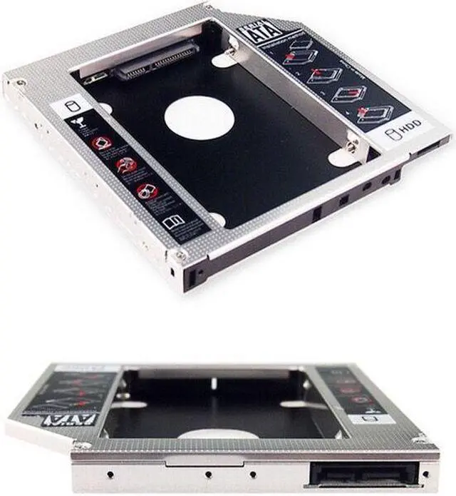 Alt view image 2 of 5 - Weastlinks 2nd HDD Caddy Bracket 12.7mm SATA 3 DVD Bay Adapter for 2.5'' 7/9/9.5/12.5mm SSD