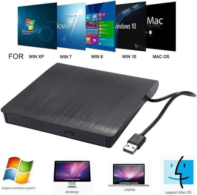 Alt view image 3 of 7 - Weastlinks USB 3.0 Slim External Optical Drive DVD RW CD Writer Drive Burner Reader Player Optical Drives Plug and Play For Laptop Notebook