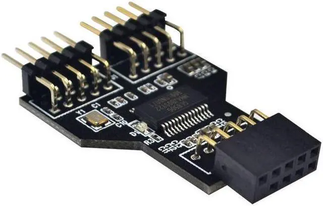 Main image of Weastlinks Motherboard USB 9Pin Interface Header Splitter 1 to 2 Extension Cable Adapter 9-Pin USB HUB USB 2.0 Connectors