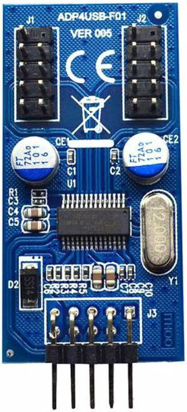 Alt view image 6 of 7 - Weastlinks 9pin USB header Male 1 to 2 / 4 Female Extension Cable Card Desktop 9-Pin USB HUB USB 2.0 9 pin Connector Adapter