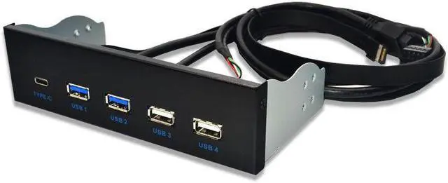 Alt view image 6 of 6 - Weastlinks 5.25 Inch USB 3.1 GEN2 Front Panel USB Hub 2 Ports USB 3.0 + 2 Ports USB2.0 + 1 Port TYPE-C with TYPE-E Connector for Desktop PC