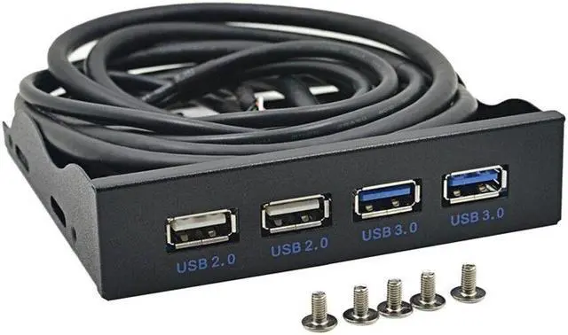 Main image of Weastlinks HUB USB 2.0 USB 3.0 4 Port Front Panel USB3.0 Hub Splitter Internal Combo Bracket Adapter for Desktop 3.5 Inch Floppy Bay