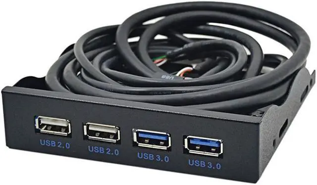 Alt view image 6 of 7 - Weastlinks HUB USB 2.0 USB 3.0 4 Port Front Panel USB3.0 Hub Splitter Internal Combo Bracket Adapter for Desktop 3.5 Inch Floppy Bay
