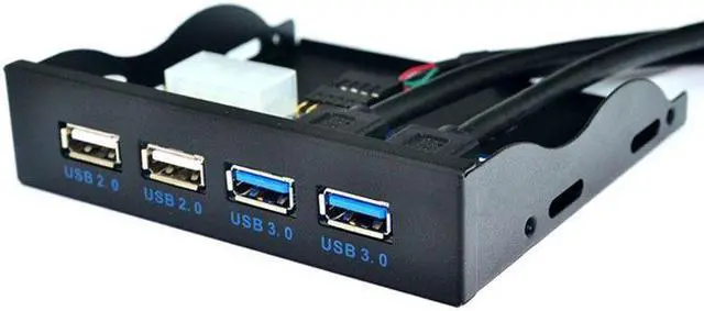 Alt view image 7 of 7 - Weastlinks HUB USB 2.0 USB 3.0 4 Port Front Panel USB3.0 Hub Splitter Internal Combo Bracket Adapter for Desktop 3.5 Inch Floppy Bay