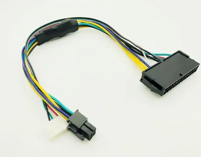 Alt view image 2 of 7 - Weastlinks ATX 24pin to Motherboard 2-ports 6pin Adapter PSU Power Supply Cable Cord for Z220 Z230 SFF Mainboard Server 30cm