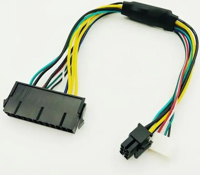 Alt view image 7 of 7 - Weastlinks ATX 24pin to Motherboard 2-ports 6pin Adapter PSU Power Supply Cable Cord for Z220 Z230 SFF Mainboard Server 30cm