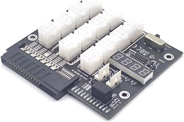 Alt view image 3 of 7 - Weastlinks 12 Port 6Pin Connector LED Display 12V Power Module for 500W 800W 1400W 1600W PSU for GPU Graphics Card