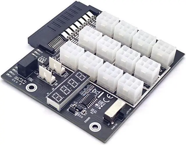 Main image of Weastlinks 12 Port 6Pin Connector LED Display 12V Power Module for 500W 800W 1400W 1600W PSU for GPU Graphics Card