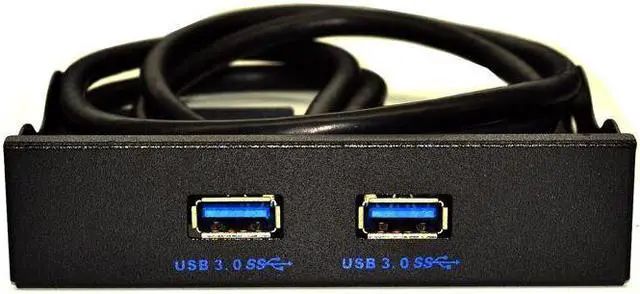 Alt view image 2 of 7 - Weastlinks 19Pin 20 Pin 2 Port USB 3.0 Front Panel 3.5 inch USB3.0 Hub Expansion Cable Adapter Metal Bracket