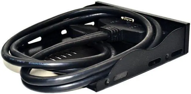 Alt view image 5 of 7 - Weastlinks 19Pin 20 Pin 2 Port USB 3.0 Front Panel 3.5 inch USB3.0 Hub Expansion Cable Adapter Metal Bracket