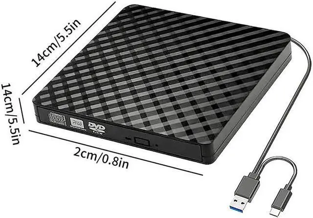 Alt view image 6 of 7 - Weastlinks Slim External DVD RW CD Writer Drive USB 3.0 Type-C Burner Reader Player High-speed Data Transfer recorder For Laptop PC Desktop