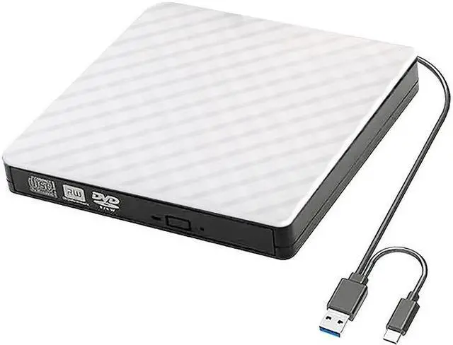 Main image of Weastlinks Slim External DVD RW CD Writer Drive USB 3.0 Type-C Burner Reader Player High-speed Data Transfer recorder For Laptop PC Desktop White