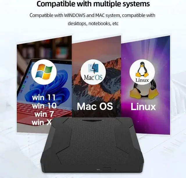 Alt view image 6 of 7 - Weastlinks USB External Dvd Reader USB 3.0 Type C DVD-RW CD-RW Burner Recorder TF SD Optical Drive CD DVD ROM Writer For PC Laptop