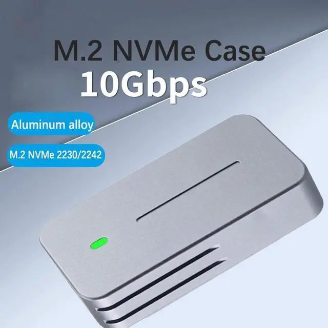 Alt view image 2 of 7 - Weastlinks 2230 2242 M.2 NVMe SSD Enclosure to USB3.1 Type-A Type C Gen 2 M2 SSD Case 10Gbps External Box for NVMe