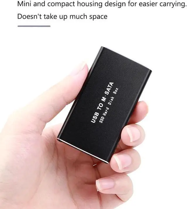 Alt view image 6 of 7 - Weastlinks Mini SSD Case mSATA to USB 3.1 Hard Drive Case mSATA USB 3.0 Adapter External Solid State Disk for mSATA SSD Hard Disk