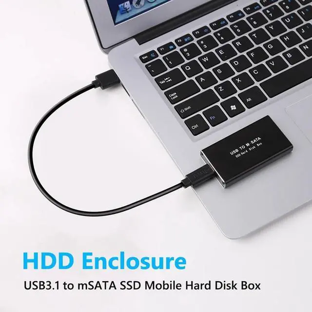 Alt view image 7 of 7 - Weastlinks Mini SSD Case mSATA to USB 3.1 Hard Drive Case mSATA USB 3.0 Adapter External Solid State Disk for mSATA SSD Hard Disk
