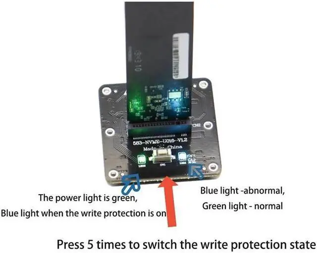 Alt view image 4 of 7 - Weastlinks NVMe to USB 3.1 10Gbps Type C SSD Adapter Test Board Converter M.2 Case JMS583 Chip M Key for 2230 2242 2260 2280 2210 M2 SSD
