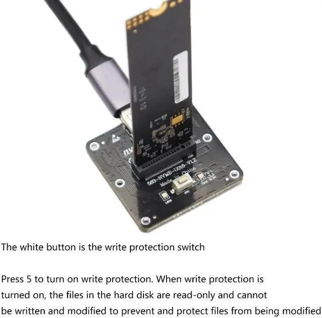 Alt view image 3 of 7 - Weastlinks NVMe to USB 3.1 10Gbps Type C SSD Adapter Test Board Converter M.2 Case JMS583 Chip M Key for 2230 2242 2260 2280 2210 M2 SSD