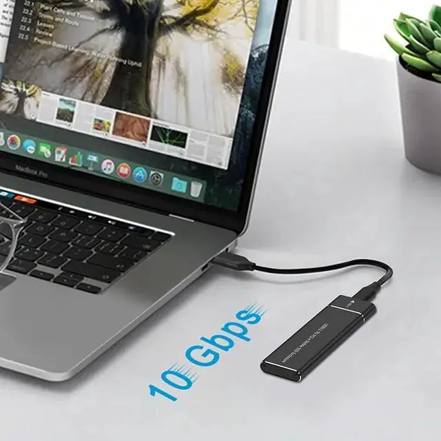 Alt view image 6 of 7 - Weastlinks M.2 NVMe SSD Enclosure Adapter Aluminum Case USB C 3.1 Gen2 10Gbps to NVMe PCIe External Box for 2230/2242/2260/2280 M2 NVMe SSD