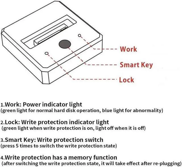 Alt view image 6 of 7 - Weastlinks M2 SATA NVMe to USB 3.1 10Gbps Direct Plug in SSD Adapter M.2 Case JMS583/9210B Chip for 2230 2242 2280 2210 M2 SSD Enclosure