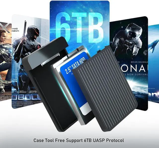 Alt view image 3 of 5 - Weastlinks 2.5 inch USB3.0 Hard Drive Case External hd case enclosure usb to sata hard drive box pocket for hdd 2 5 ssd notebook adapter