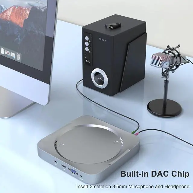 Alt view image 4 of 7 - Weastlinks USB C Hub Docking Hard Drive Enclosure 2.5 SATA SSD HDD Case USB VGA HDMI-compatible Docking Station Card Reader