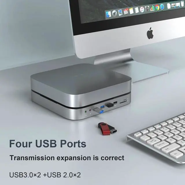 Alt view image 5 of 7 - Weastlinks USB C Hub Docking Hard Drive Enclosure 2.5 SATA SSD HDD Case USB VGA HDMI-compatible Docking Station Card Reader