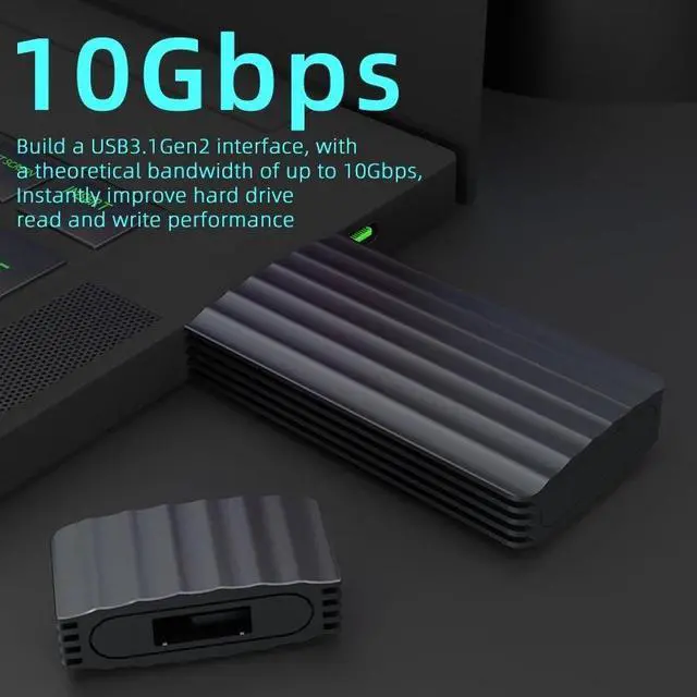 Alt view image 2 of 7 - Weastlinks Portable M.2 SSD 2242 2230 Enclosure USB A port mini Size 10gbps Gen 2 PCIe Hard Disk External for NVMe SSD Box