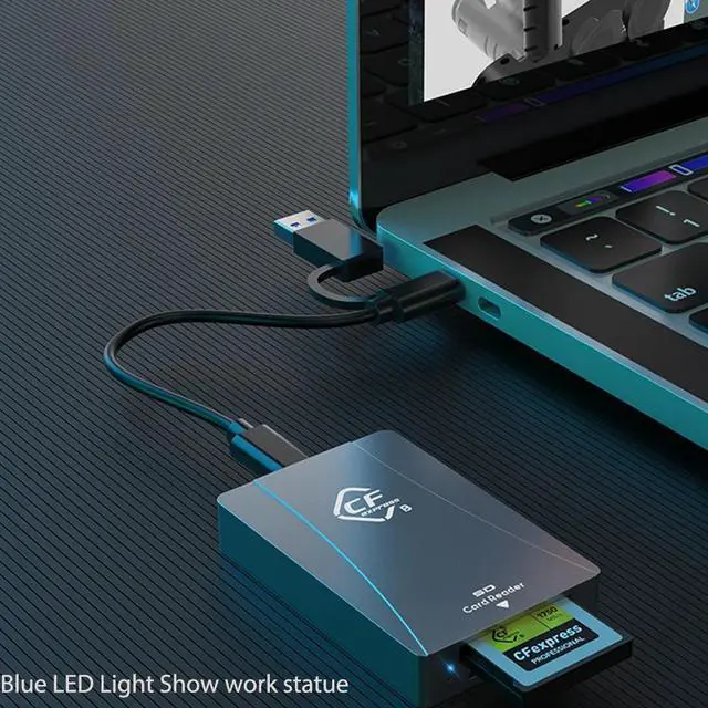 Alt view image 5 of 6 - Weastlinks CFexpress Type B SD Card Reader USB 3.1 Gen 2 10Gbps Reader Aluminum CFexpress Memory Card Adapter