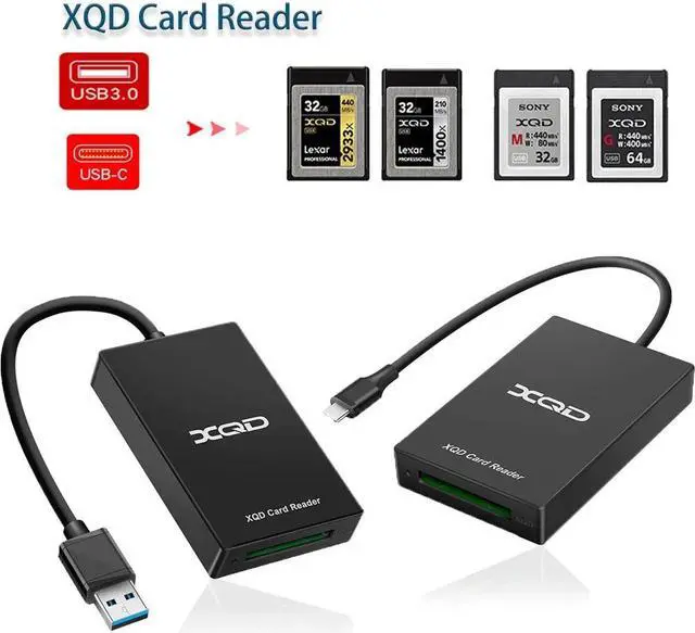 Alt view image 2 of 7 - Weastlinks USB 3.0/Type C USB XQD Memory card reader data Transfer reading For XQD M/G Series Grey