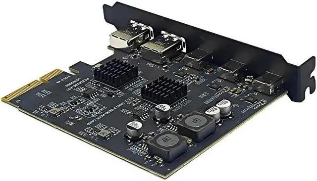 Alt view image 5 of 7 - Weastlinks 10Gbps PCIE4X to 5 USB Expansion Card PCI Express X4 to 3 Port Type C + 2 Port USB A USB3.2 Gen2 Adapter ASM3142 VL822 Chip