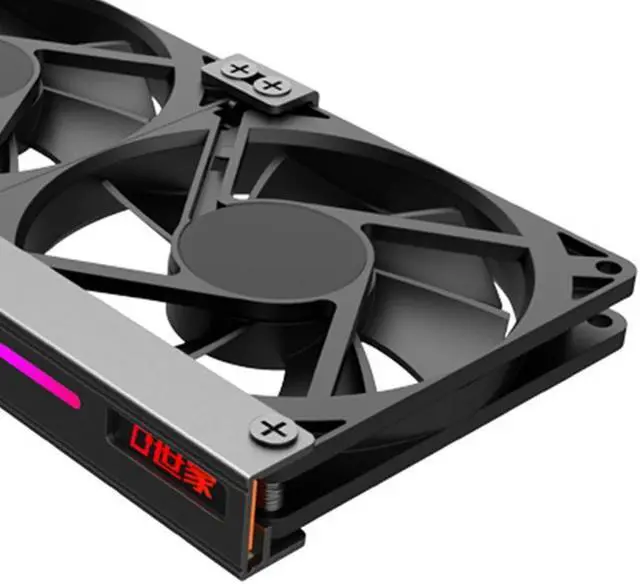 Alt view image 5 of 7 - Weastlinks CPU Cooler 5V 3Pin ARGB Triple Fan 90mm CPU Cooling Heatsink Mute Desktop Computer Chassis PCI-E Graphics Card Cooler 9cm