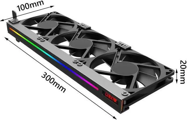 Alt view image 6 of 7 - Weastlinks CPU Cooler 5V 3Pin ARGB Triple Fan 90mm CPU Cooling Heatsink Mute Desktop Computer Chassis PCI-E Graphics Card Cooler 9cm