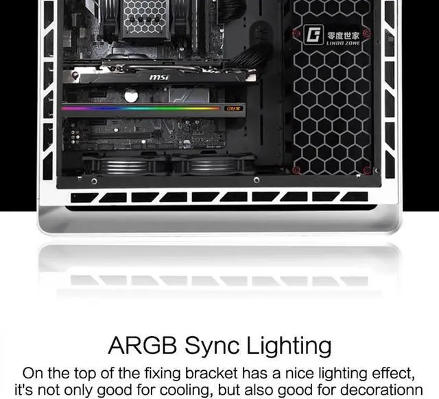 Alt view image 7 of 7 - Weastlinks CPU Cooler 5V 3Pin ARGB Triple Fan 90mm CPU Cooling Heatsink Mute Desktop Computer Chassis PCI-E Graphics Card Cooler 9cm