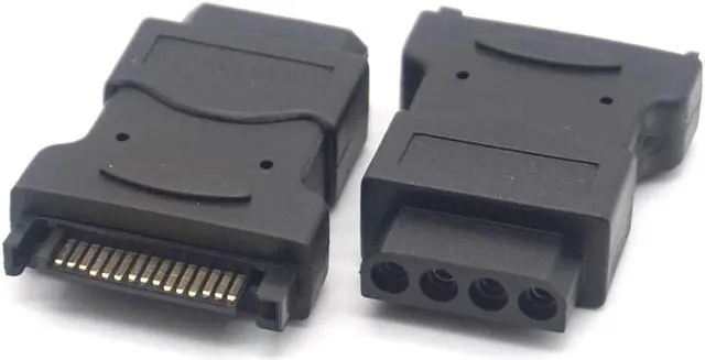 Main image of Weastlinks 2 Pack 15Pin Sata Serial ATA Male to Molex IDE 4 Pin Female M-F Hard Drive Adapter Power Cable Line Power