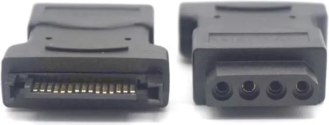 Alt view image 2 of 7 - Weastlinks 2 Pack 15Pin Sata Serial ATA Male to Molex IDE 4 Pin Female M-F Hard Drive Adapter Power Cable Line Power