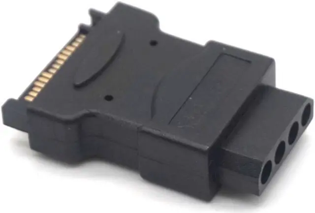 Alt view image 3 of 7 - Weastlinks 2 Pack 15Pin Sata Serial ATA Male to Molex IDE 4 Pin Female M-F Hard Drive Adapter Power Cable Line Power