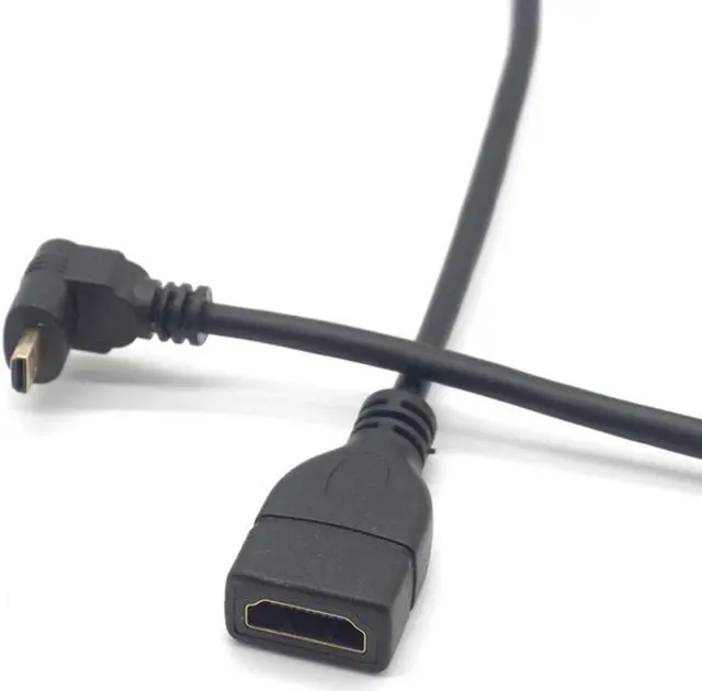Alt view image 3 of 7 - Weastlinks 90 Degree Micro HDMI Male to HDMI Female Adapter Cable Up Down Left Right Angle 90 Degree HDMI Converter for PC HDTV Projector