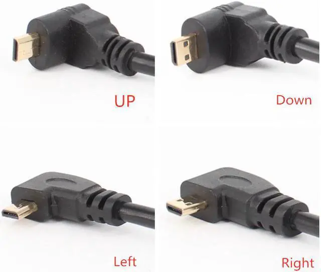 Alt view image 2 of 7 - Weastlinks 90 Degree Micro HDMI Male to HDMI Female Adapter Cable Up Down Left Right Angle 90 Degree HDMI Converter for PC HDTV Projector