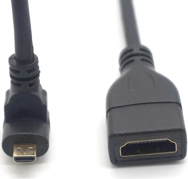 Alt view image 6 of 7 - Weastlinks 90 Degree Micro HDMI Male to HDMI Female Adapter Cable Up Down Left Right Angle 90 Degree HDMI Converter for PC HDTV Projector