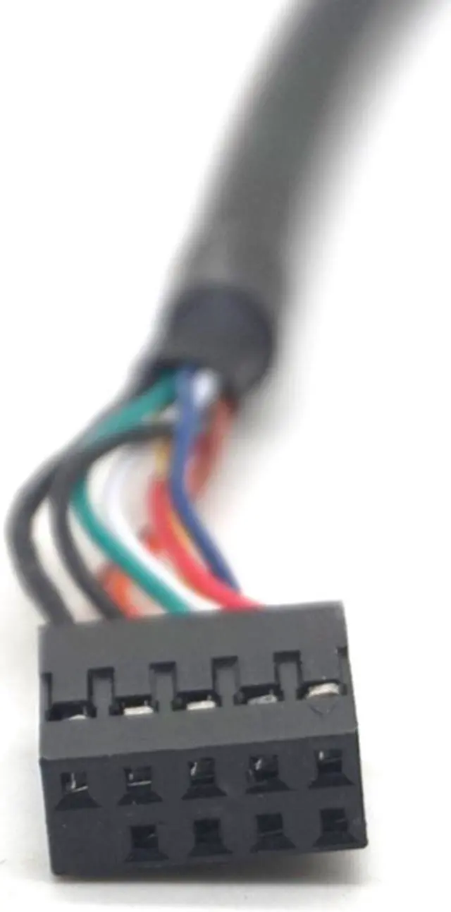 Alt view image 3 of 6 - Weastlinks 2PCS Chassis Motherboard DuPont 2.0 9Pin to USB2.0 Dual Port Bezel Extension Cable 9Pin 2.0mm to 2 port USB2.0