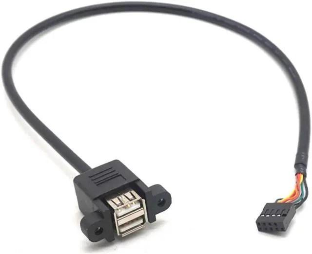 Main image of Weastlinks 2PCS Chassis Motherboard DuPont 2.0 9Pin to USB2.0 Dual Port Bezel Extension Cable 9Pin 2.0mm to 2 port USB2.0