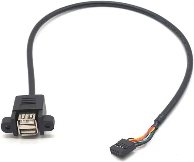 Alt view image 6 of 6 - Weastlinks 2PCS Chassis Motherboard DuPont 2.0 9Pin to USB2.0 Dual Port Bezel Extension Cable 9Pin 2.0mm to 2 port USB2.0