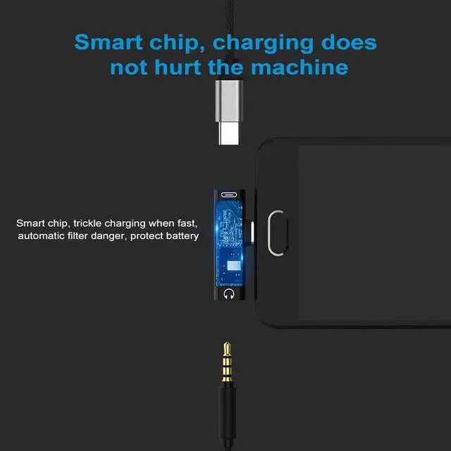 Alt view image 7 of 7 - Weastlinks USB Type C To 3.5mm Earphone Jack Adapter For Huawei Leeco Aux Audio Cable Headphone Charger Charging USB-C Converter