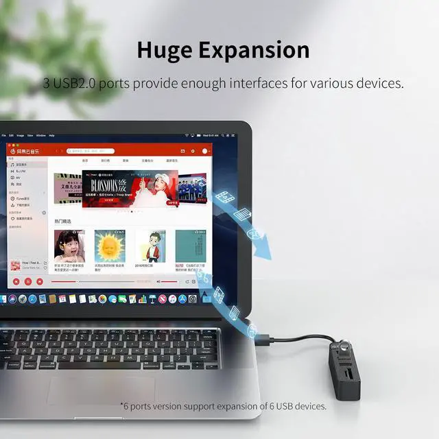 Alt view image 2 of 7 - Weastlinks 3 Port USB 3.0 2.0 Hub Expander Adapter TF SD Card Reader All In One For PC Computer