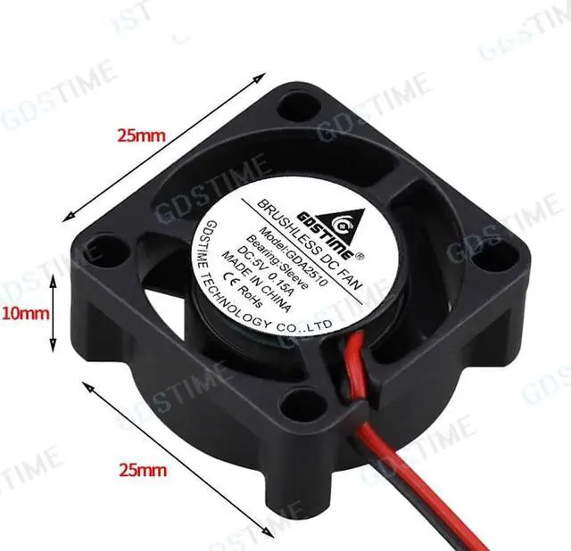 Alt view image 2 of 5 - Weastlinks 2Pcs DC 5V 12V 24V Fan 25MM 25x25x10MM Laptop Ultrathin Brushless Axial Cooling Fan 2510 Fan