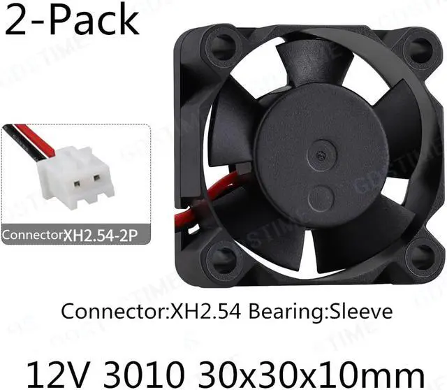 Main image of Weastlinks 2Pcs DC 5V 12V Fan 30MM 3010 30x30x10mm Laptop Ultrathin Brushless Axial Cooling Fan 3010 Fan XH2.54