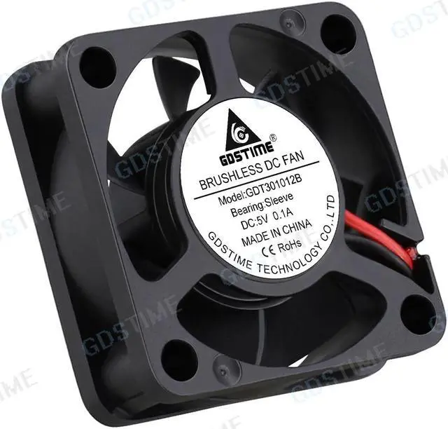 Alt view image 4 of 6 - Weastlinks 2Pcs DC 5V 12V Fan 30MM 3010 30x30x10mm Laptop Ultrathin Brushless Axial Cooling Fan 3010 Fan PH2.0
